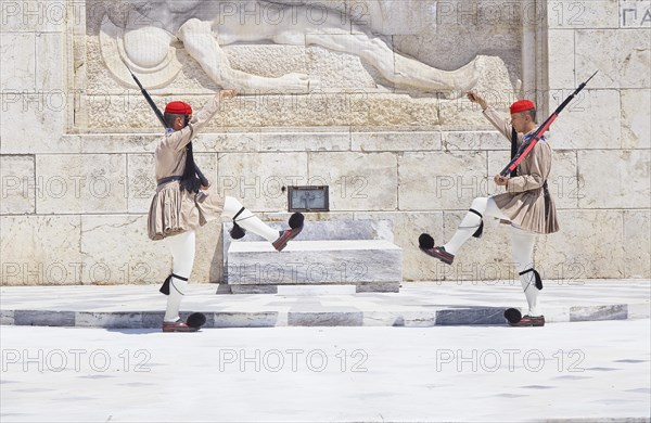 Evzone soldiers changing guard