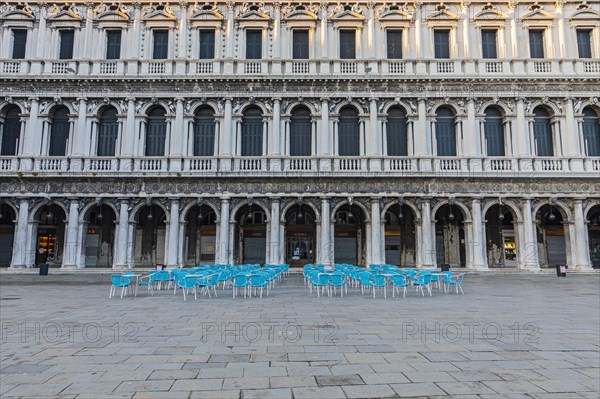 Closed Cafe Florian at Piazza San Marco due to Corona pandemic