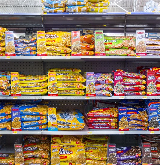 Full shelves at Walmart