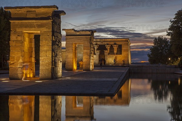 Temple of Debod at dusk