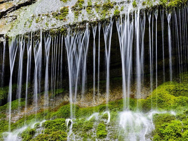 Small waterfall with moss