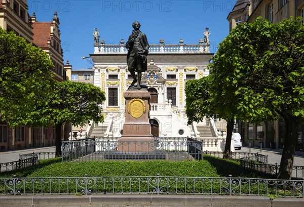 Goethe Monument and the Old Stock Exchange at Naschmarkt