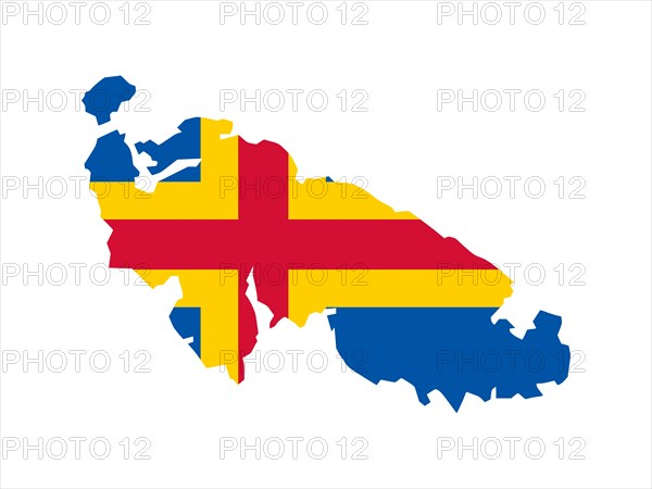 Flag in form form of the geographical country