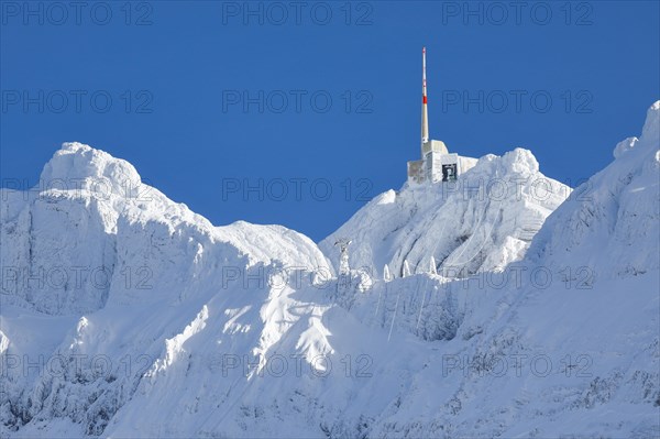 Saentis summit after snow storm