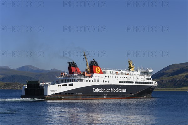 The car ferry MV Loch Seaforth on its way from Ullapool to the Outer Hebrides to Stornoway