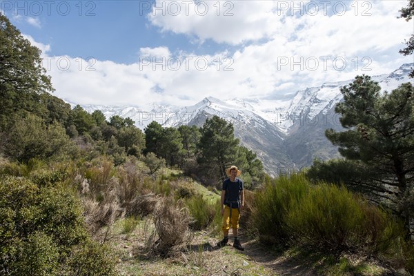Hiker on a hiking trail