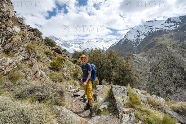 Hiker on a hiking trail