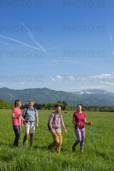 Group hiking