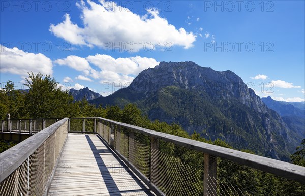 Tree top walk Salzkammergut am Gruenberg with Traunstein