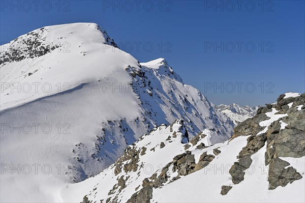 Snow-covered Piz Corvatsch
