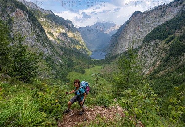 Hiker on the Roethsteig