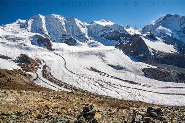Viewpoint on the Diavolezza with Piz Palue