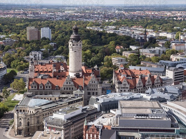 City view from the Panorama Tower towards the New City Hall