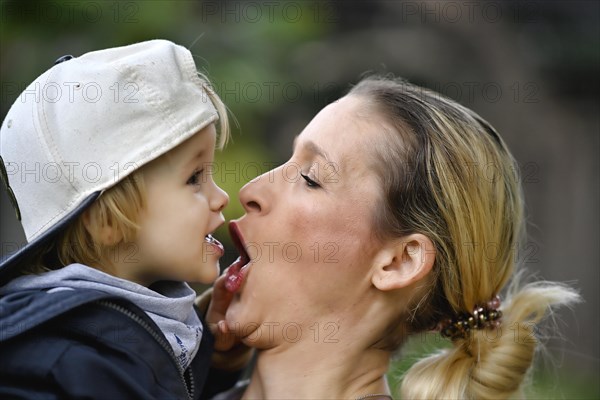 Mother albert with son