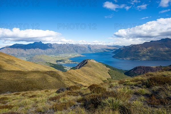 View of Lake Wakatipu and Mountain Range The Remarkables