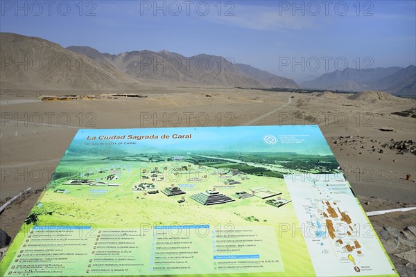Information board at the ruins of the oldest city in America