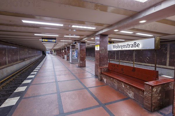 Mohrenstrasse Berlin Underground Metro Underground Station Tunnel Station U Bahn