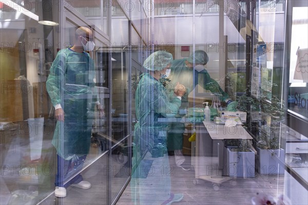 Doctors preparing to enter the Covid ward