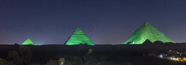 The three main pyramids during sound and light show