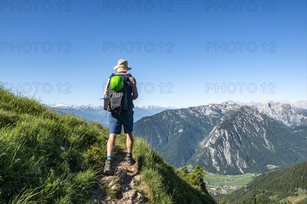 Hiker on a hiking trail