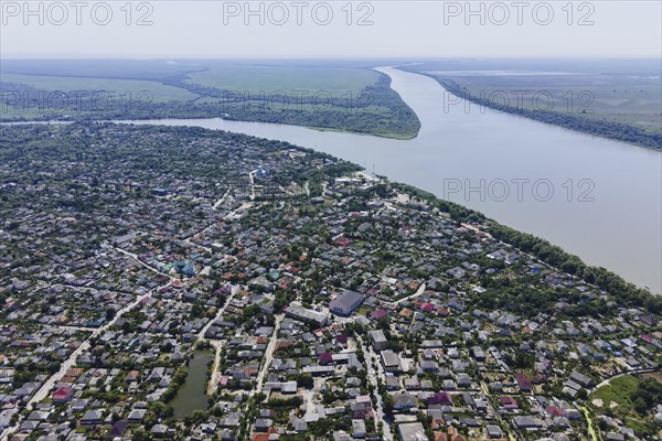 Aerial view on Vilkovo city