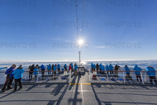 Passengers on cruise ship