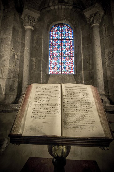 Old songbook in a church