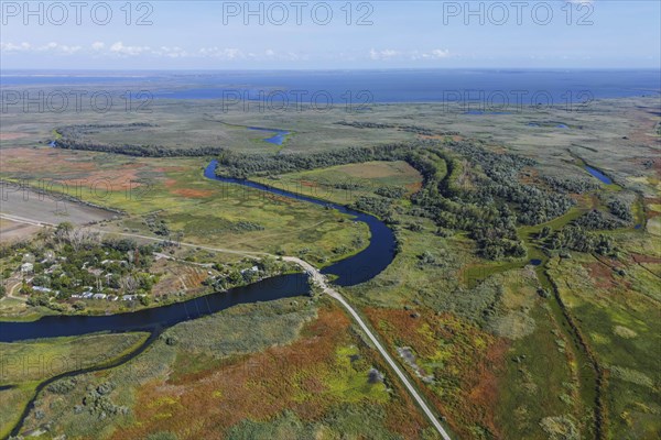 River meanders through landscape to the Kartal Lake