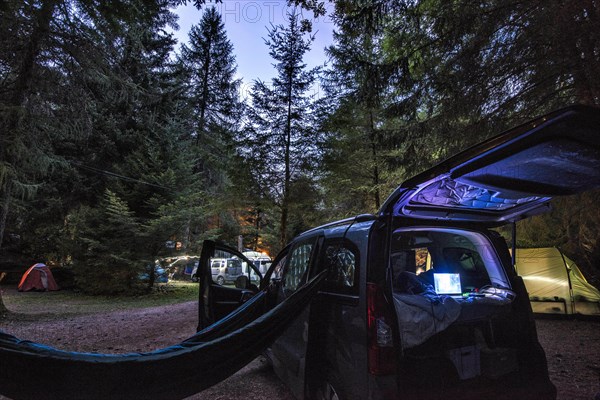Bivouac in a van