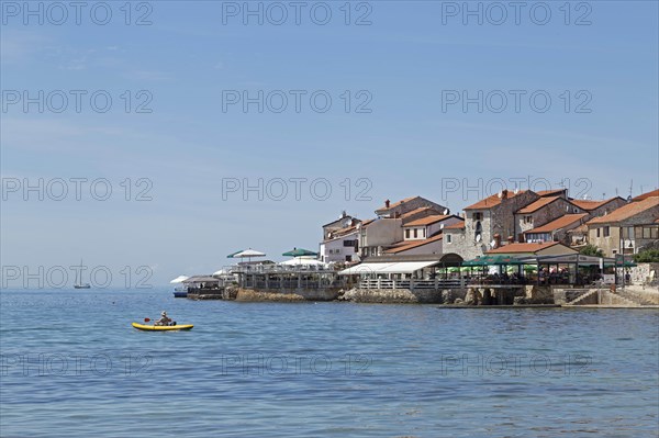 Bathing bay with old town