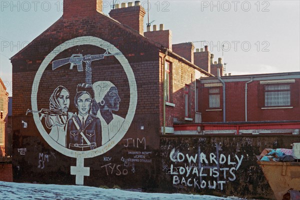 Graffiti on a house facade