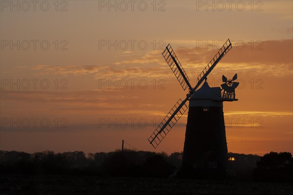 Windmill at sunset