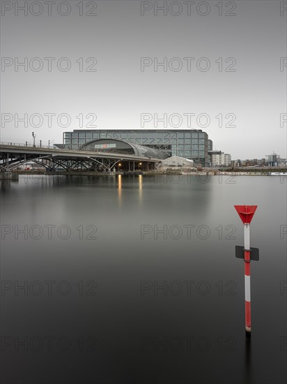 View from Humboldthafen to the main station in Berlin