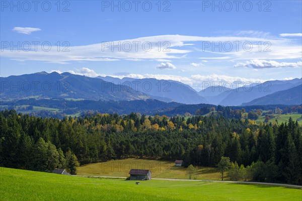 View of the Ammergau Alps