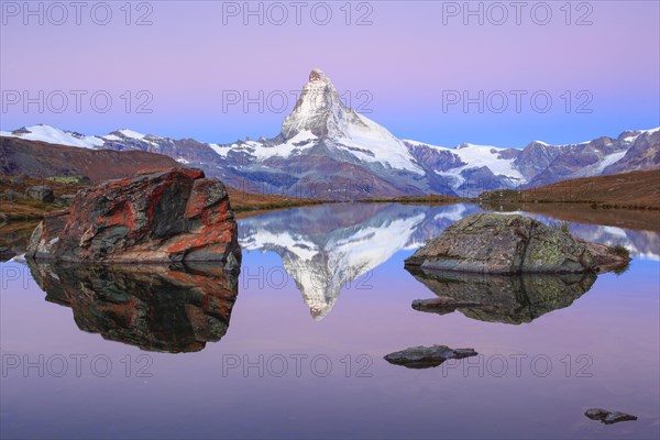Matterhorn and mountain lake