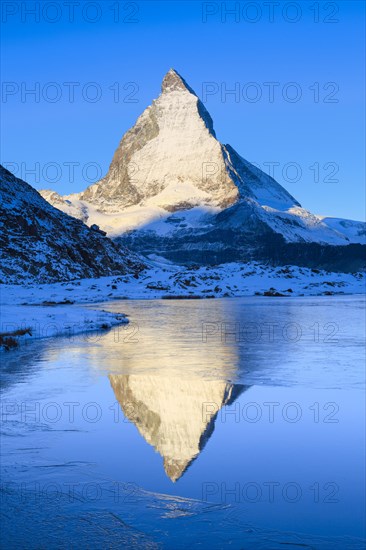 Matterhorn and mountain lake