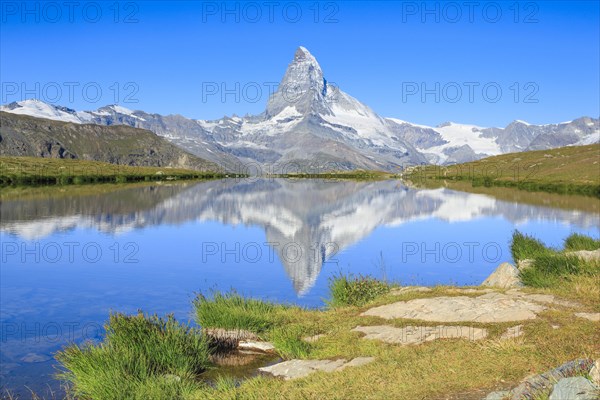Matterhorn and mountain lake
