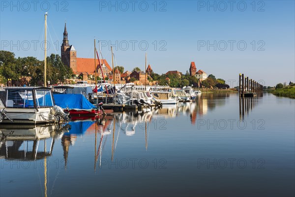 Elbe harbour in Tangermuende