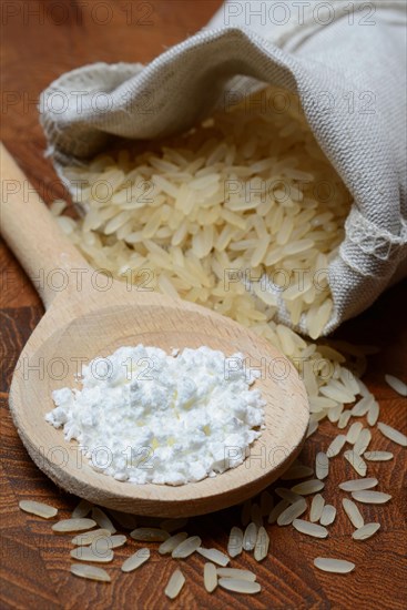 Rice grains and rice starch