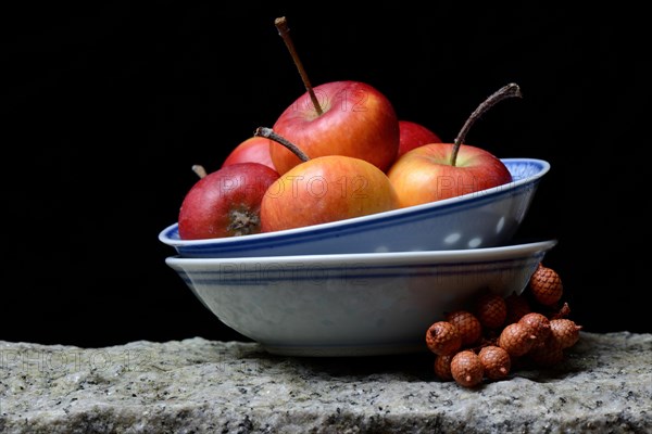 Decorative apples in peel