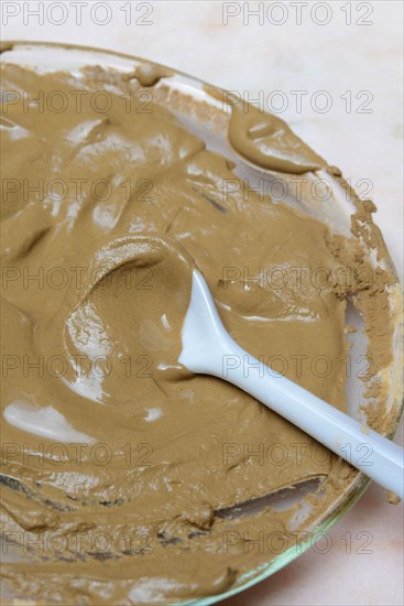 Red clay mixed with water