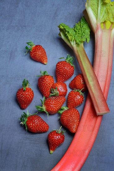 Strawberries and rhubarb