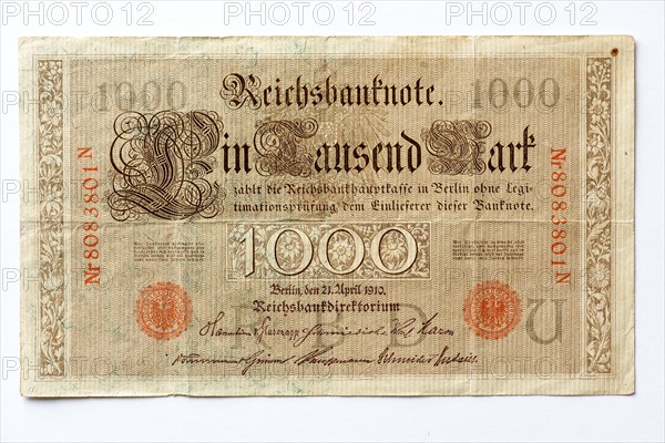 Banknote over thousand Mark