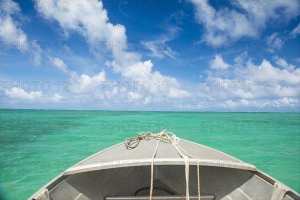 Very turquoises water in the lagoon of Wallis