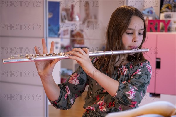 Girl playing flute
