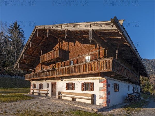 Tyrolean farm in late autumn