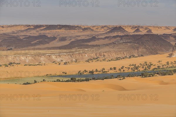 Fresh water lake as part of the the Unesco sight Ounianga lakes in the desert
