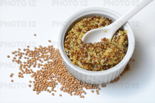 Coarse-grained Dijon mustard in shell