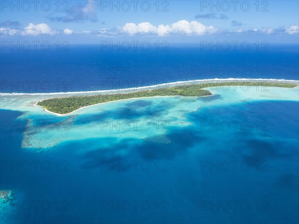Aerial of the lagoon of Wallis