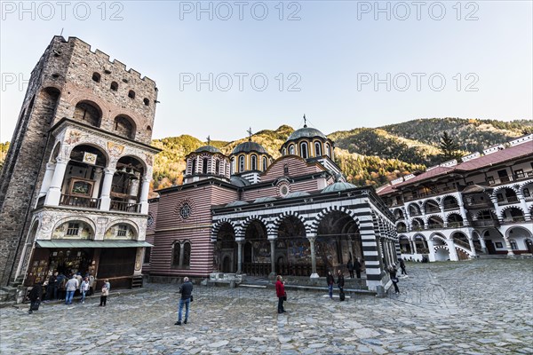 The interior of the monastery with the Tower of Hrelyu visible